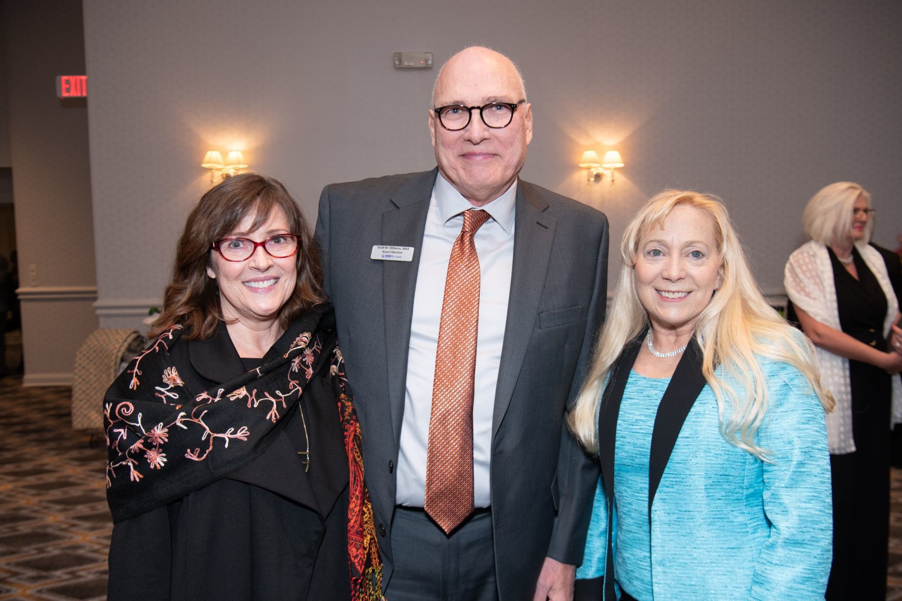 Beth Williams, board member Scott Williams and Sheila Hunt